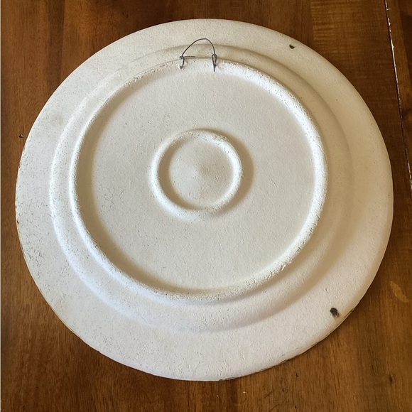 Rustic Decorative Pottery Plate - Waterwheel Mill Pond Scene Country - Picture 5 of 5